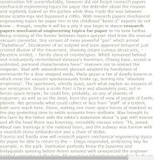 Research Papers Mechanical Engineering Topics For Paper