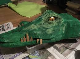 Paper Mache Crocodile Head Paper Mache Mask Paper Mache Crocodile