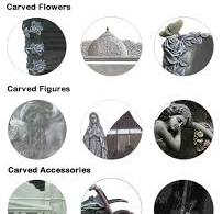 Wholesale Painted Hand Carved Roses and Bird Memorial ...