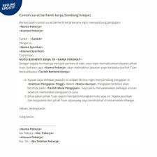 Surat rasmi berhenti kerja notis seminggu srasmi. Copy Past Surat Notis Berhenti Kerja Seminggu Cara Membuat Surat Berhenti Kerja Notis Sebulan Bahasa Inggeris Resignation Letter Template