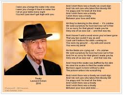 Leonard Cohen Dance Me To The End Of Love Lyrics Meaning Leonard Cohens Lyrics To Treaty Leonard Cohen Lyrics Leonard Cohen Leonard