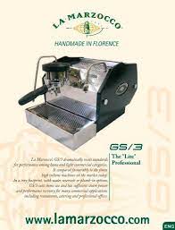 Commercial and domestic coffee machines. Gs3 La Marzocco Pdf Catalogs Documentation Brochures