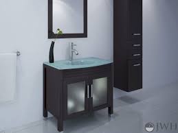 ludwig single bath vanity glass top