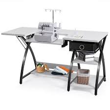 This, since they can simply be folded away when you're done! Costway Sewing Craft Table Folding Computer Desk Adjustable Platform W Drawer Shleves Walmart Com In 2021 Sewing Craft Table Adjustable Computer Desk Folding Computer Desk