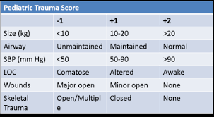 Image result for Pediatric Trauma Score