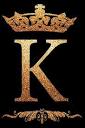 Golden Crown Initial K alphabet Monogram Letter K Notebook: gold ...