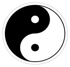 Black And White Sign 90 S Grunge Hippie Peace Black And White Ying Yang Symbol Sticker By Wakpowwallop Ying Yang Symbol Grunge Hippie Ying Yang