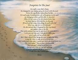 The Footprints In The Sand Poem Christian Poem Footprints In The Sand Poem Christian Poems Inspirational Prints