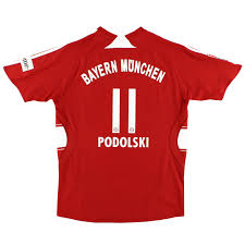 Beim fc bayern münchen blieb er weit hinter den hoch gesteckten erwartungen. 2008 09 Bayern Munich Home Shirt Podolski 11 Xs For Sale 688133
