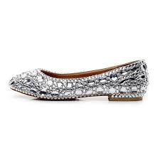 Womens Pionted Toe Rhinestone Evening Prom Dress Flat Shoes White C31822rkh54 Leather Shoes Woman Women Shoes Flat Dress Shoes