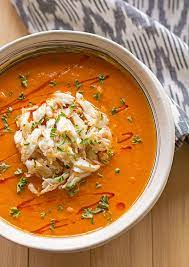 Spicy Tomato Crab Bisque Quick Easy Mj S Kitchen Recipe Crab Bisque Bisque Recipe Crab Bisque Recipe