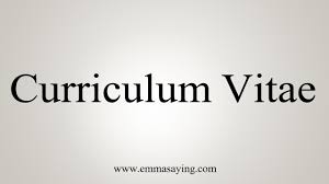 how to say curriculum vitae youtube