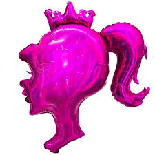 27" Pink Girl Silhouette Balloons