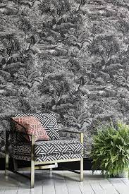 Island Paradise By Linwood Charcoal Wallpaper Lw074 003 In 2020 Linwood Fabrics Paradise Wallpaper Charcoal Wallpaper