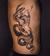 Snake And Skull Done By Ahmad Jomaa At Morbid Tattoo In Beirut Lebanon Tattoos Skull Tattoos For Men Animal Skull Tattoos Sleeve Tattoos