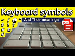 The alt codes for uppercase letters, lowercase letters, numbers, and keyboard symbols. Video Keyboard Symbols Names