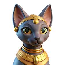 elegant intense urban Bastet, Egyptian cat goddess, NO BACKGROUND with  Transparent Background. perfect clarity 59980576 PNG