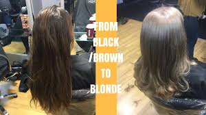 I have really long hair too so the salon would charge. How To Get From Black Brown To Blonde Hair Safely At Voodou