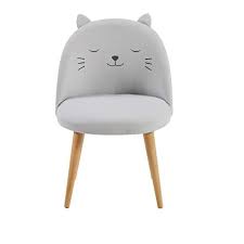 Chaise Enfant Gris Clair A Motifs Maisons Du Monde Chaise Enfant Chaise Petite Chaise Enfant