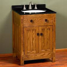 24 Mission Hardwood Vanity Cabinet With Undermount Basin Mission Style Bathroom Craftsman Bathroom Craftsman Style Bathrooms