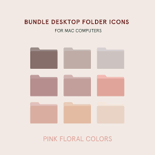 Pink Tones Folder Icons For Mac Computers Mac Desktop Icons Etsy Desktop Icons Mac Desktop Folder Icon
