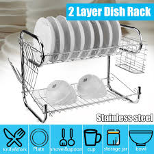Maybe you would like to learn more about one of these? Buy 2 Tiers Dish Drainer Stainless Kitchen Dish Rack Storage Shelf Washing Holder Basket Plated Knife Sink Drying Organizer Tools At Affordable Prices Price 57 Usd Free Shipping Real Reviews With Photos Joom