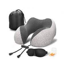 Mlvoc Travel Pillow Machine Washable 100 Percent Pure Memory Foam Neck Pillow Neck Pillow Travel Neck Pillow Inflatable Neck Pillow