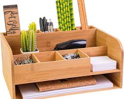 Find deals on products in office organizers on amazon. Wood Desk Organizer Etsy
