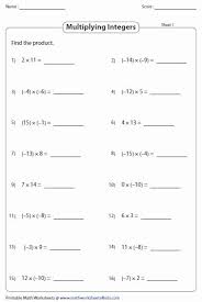 Multiplication Of Integers Worksheet Elegant Multiplying And Dividing Integers Worksheet In 2020 Integers Worksheet Dividing Integers Multiplying And Dividing Integers