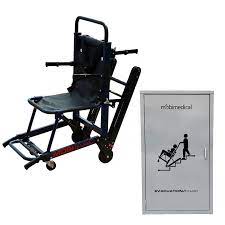 The evac+chair power 800 home stair chair provides easy and safe stairway ascent and descent assisting in effortless daily patient transport. Mobi Evac Chair With Cabinet Medical Stretchers Ambulance Stretchers Mobi Medical Supply