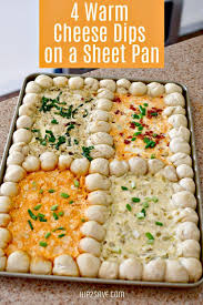 Serve 4 Different Cheese Dips On 1 Sheet Pan In 2020 Yummy Appetizers Party Food Appetizers Best Party Food
