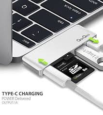 Gn28a Usb C Hub Aluminum Type C Hub Adapter For 2016 Macbook Pro Silver Usb Card Reader Macbook 12 Inch