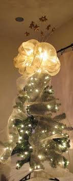 Christmas Tree Topper Lighted Tree Top Bow By Christmastreetops Christmas Tree Toppers Christmas Tree Toppers Lighted Mesh Christmas Tree