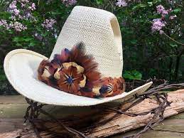 Vintage 1970s 80s Ringneck Pheasant Wild Turkey Feather Hat Etsy Feather Hat Blue Goldstone Hat Band
