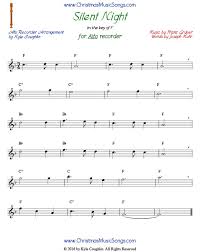 Silent Night For Recorder Free Sheet Music