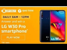 Amazon Quiz Today Amazon Quiz Answers Today Win Lg W30 Pro Smartphone 11 December 2019 Kohli Youtube Quiz What Is Amazon Play Quiz
