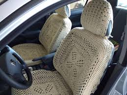 Set Of 6 Crochet Car Front Seat Covers Oatmeal Cfsc2sets 1a By Ytang On Etsy Crochet Car Crochet Car Accessories