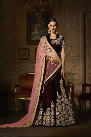 Peach and red colour bridal lehenga. Wine Colour Designer Velvet Lehenga Choli Lehenga Designs Bridal Lehenga Lehenga Choli