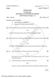 Business Entrepreneurship 1 2017 2018 Bachelor Of Commerce B Com 2nd Year Sybcom 2013 Pattern Question Paper With Pdf Download Shaalaa Com