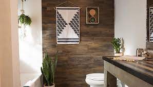 The wallpops website doesn't recommend installing their tiles over textured linoleum. Planning And Budgeting For Your Bathroom Remodel Diy Bathroom Makeover Diy Flooring Wood Wall Design