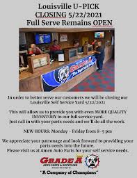 Cargo van and pickup truck rentals are popular with local business, college students and. Grade A Auto Parts New And Used Auto Parts In Louisville Ky