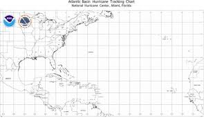 Noaa Atlantic Basin Hurricane Tracking Wall Map Map Store