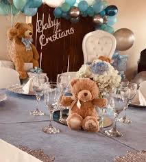 Dollar tree baby shower decor.look no further! Teddy Bears Baby Shower Blue And Silver Organic Balloon Arch Throne Chair And Wou Baby Bear Baby Shower Teddy Bear Baby Shower Theme Bear Baby Shower Theme