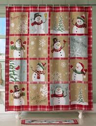 Snow Time Country Snowman Shower Curtain From Collections Etc Christmas Shower Curtains Christmas Bathroom Christmas Bathroom Decor