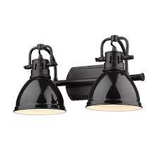 Check spelling or type a new query. Golden Lighting Duncan 2 Light Black Industrial Vanity Light With Black Shades Rona