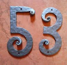 Hand Forged Wrought Iron House Numbers From 0 9 Height 8 4 Handmade Housenumber Homedecor Iron House Numbers House Numbers Wrought Iron Numbers