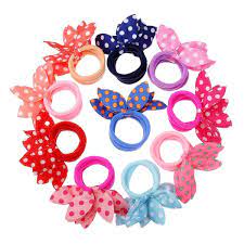 Girl S Rabbit Ear Hair Tie Rubber Bands Style Ponytail Holder Ear Hair Hair Ties Boutique Hair Bows