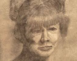 c. 1970 Charcoal Illustration By Raymond Weiler