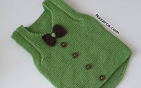 Erkek Bebek Papyonlu Yesil Suveter Yapimi Nazarca Com Suveter Erkek Bebek Orgu