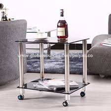It can be used for so many different things a serving cart a place for children to eat when the big table is full of big people a child s desk a mobile work surface a sewing cart a computer desk and many other applications. China Small Sofa Side Table Glass End Table With Wheels On Global Sources End Table Glass End Table Side Table